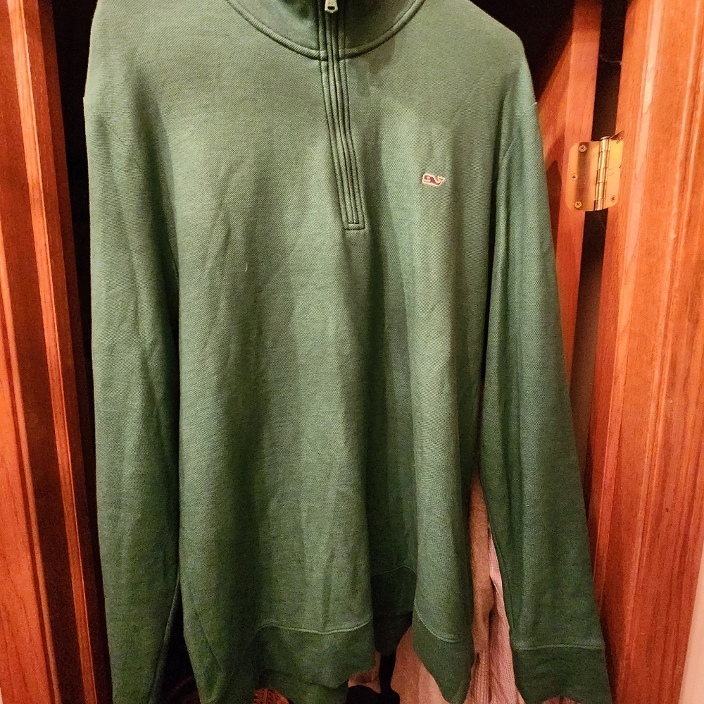 Vineyard Vines Saltwater 1/4 Zip Long Sleeve Sweater Size L 1K1154